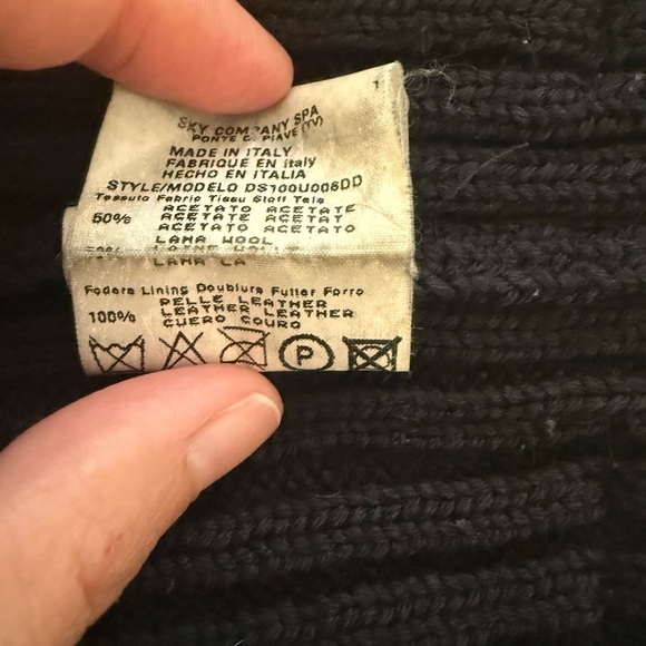 Calvin Klein Lamb Wool&Leather Jacked Made In Italy Size L - Picture 4 of 9